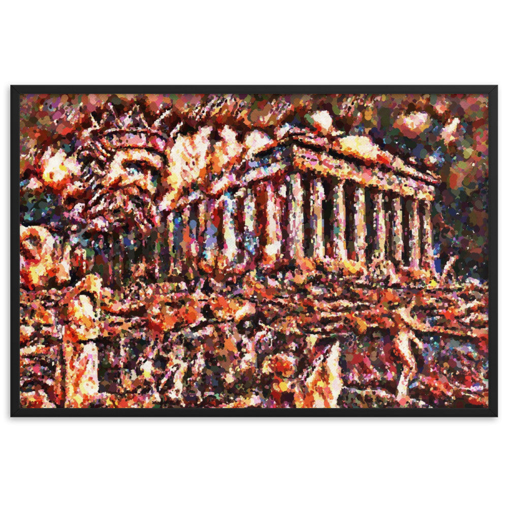 A SUNDAY UNDER ACROPOLIS V2 Superior Framed Poster-0