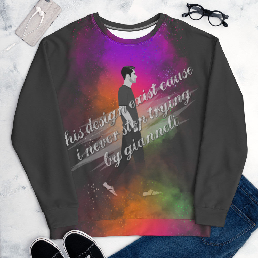 KEEP TRYING Unisex Sweatshirt by Gianneli-2