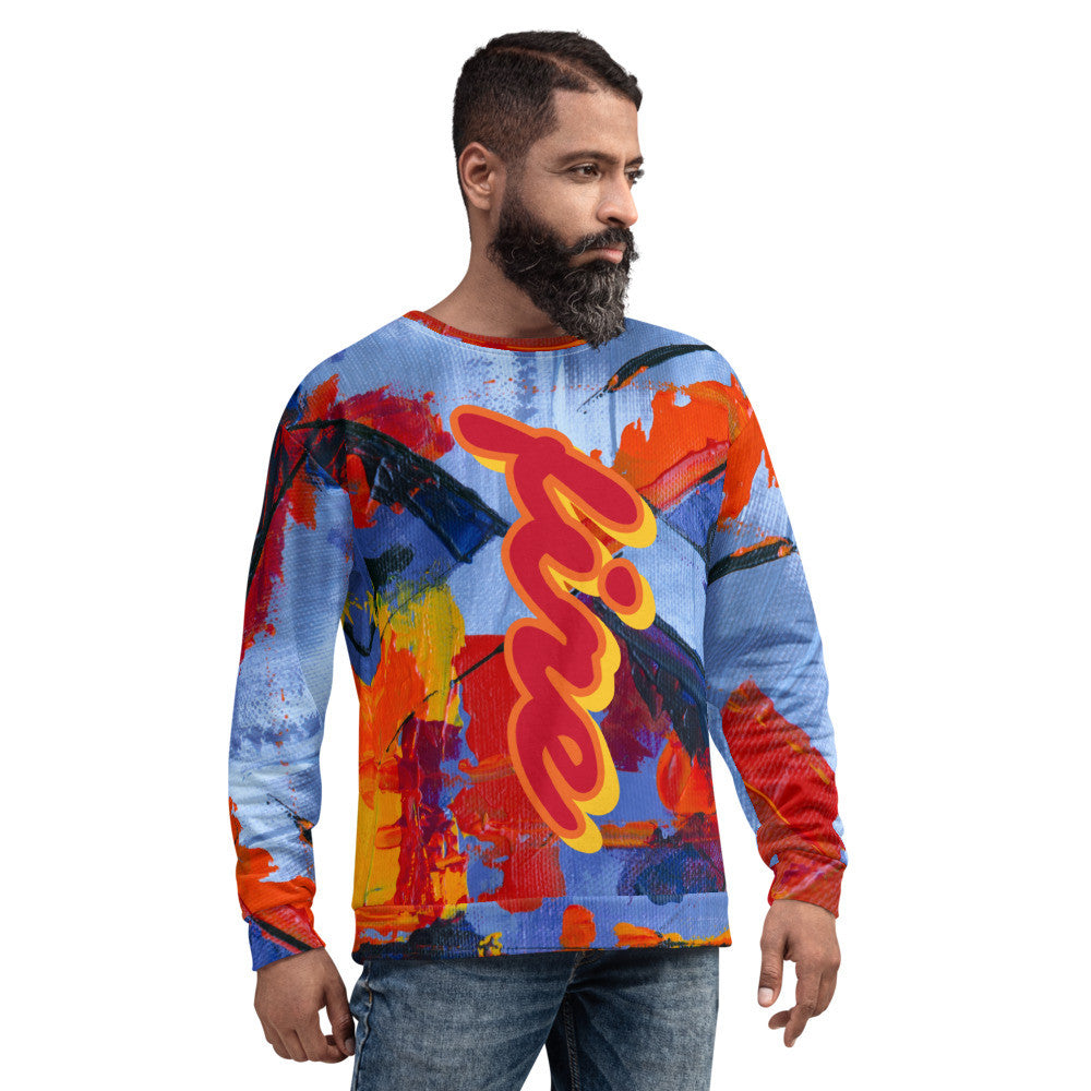 FIRE Unisex Sweatshirt by Gianneli-4