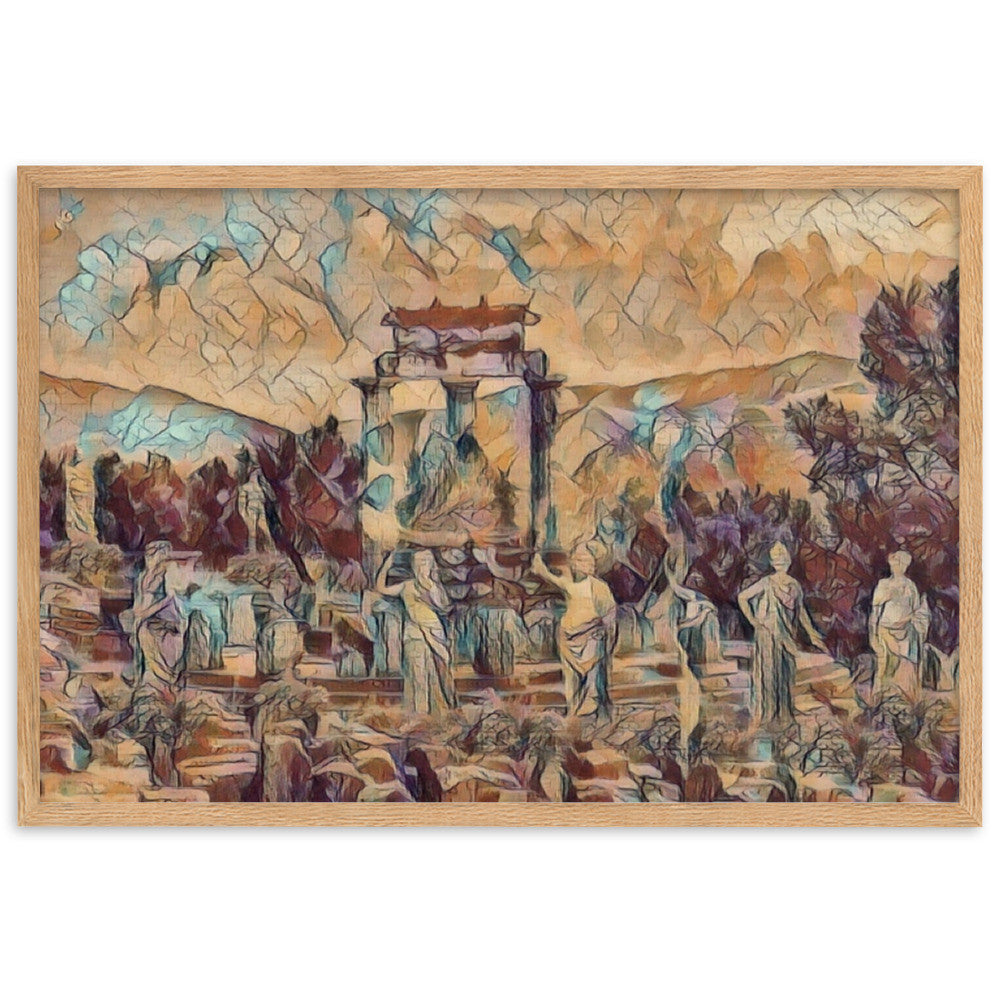 A SUNDAY AT THE ORACLE OF DELPHI Premium Framed Poster-0