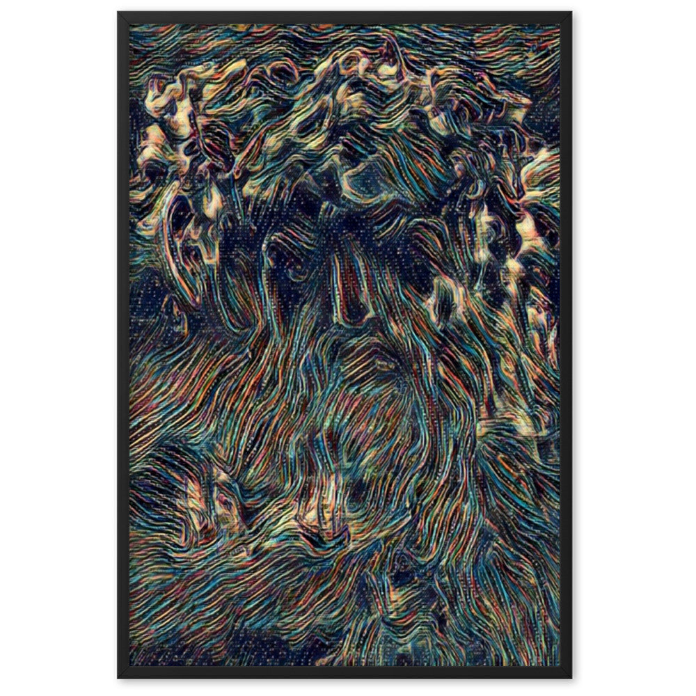 WHEN POSEIDON ASKED THE WAVES TO DANCE PREMIUM Framed Poster-0