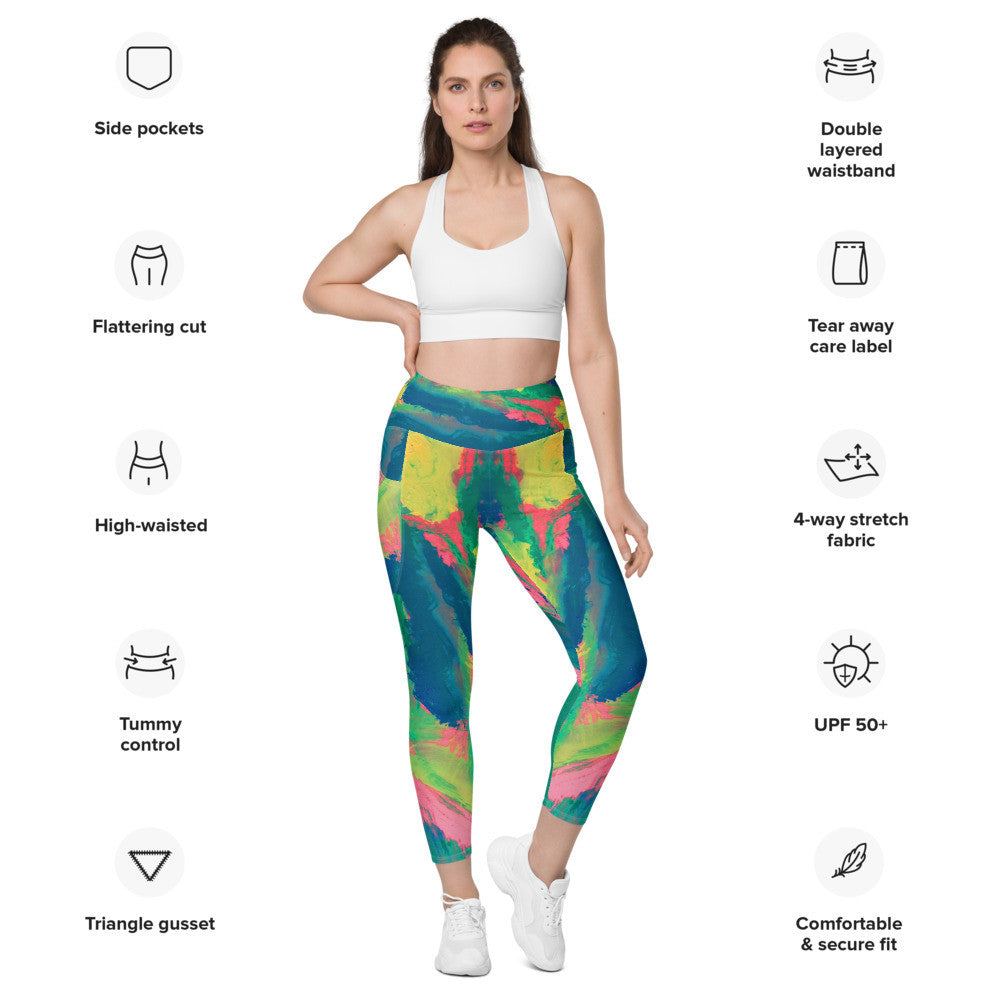 Gianneli Colours Leggings With Pockets-3