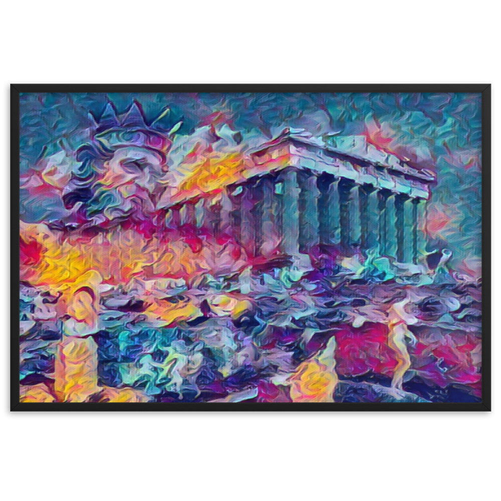 A SUNDAY UNDER ACROPOLIS V2 Premium Framed Poster-0