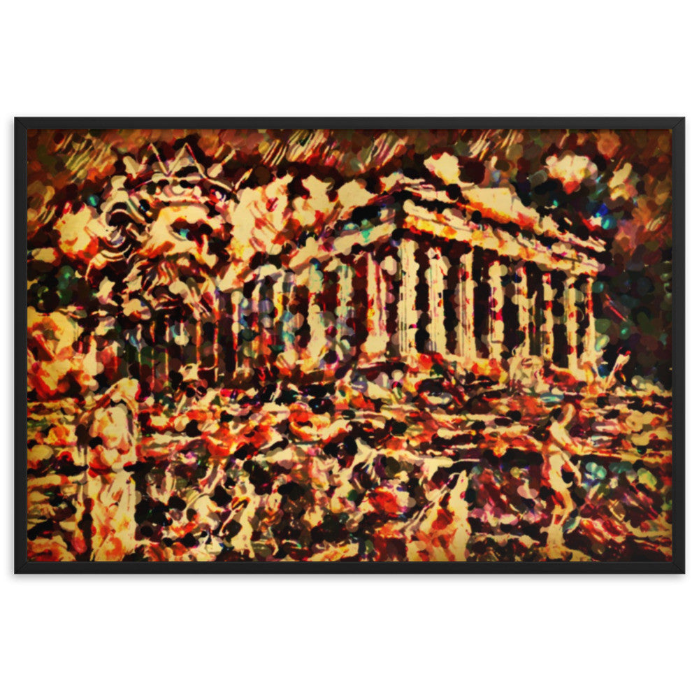 A SUNDAY UNDER ACROPOLIS V2 Superior Framed Poster-0