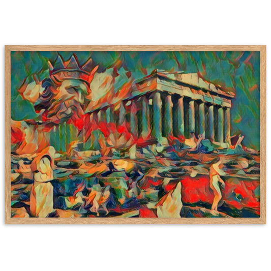 A SUNDAY UNDER ACROPOLIS V2 Premium Framed Poster-0