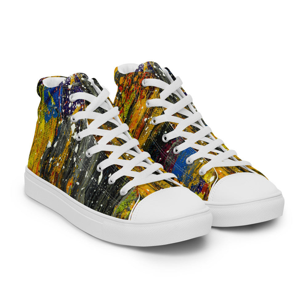 Gianneli Colours Handmade Men’s High Top Canvas Shoes-6