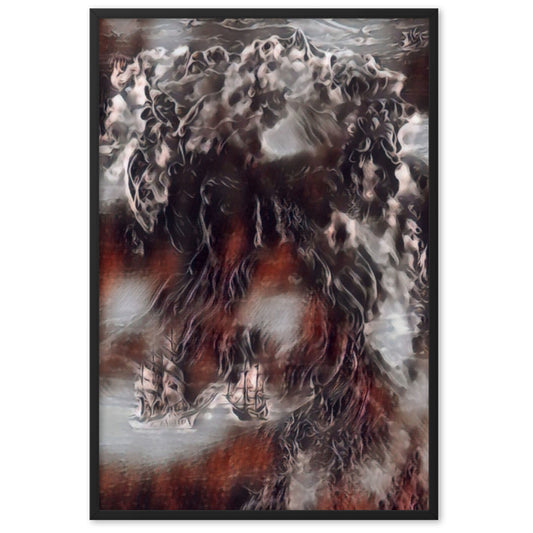 WHEN POSEIDON ASKED THE WAVES TO DANCE PREMIUM Framed Poster-0