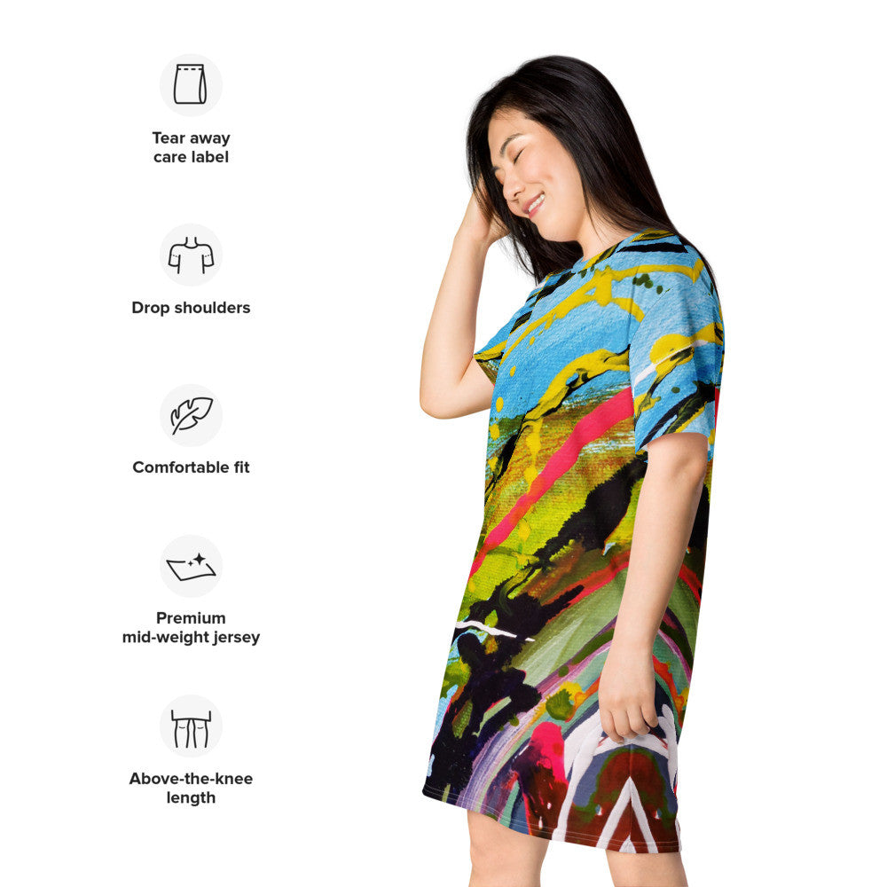 Gianneli Colours T-shirt dress-3