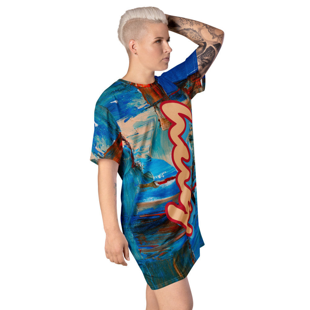 HUG MY COLOURS T-shirt Dress by Gianneli-5