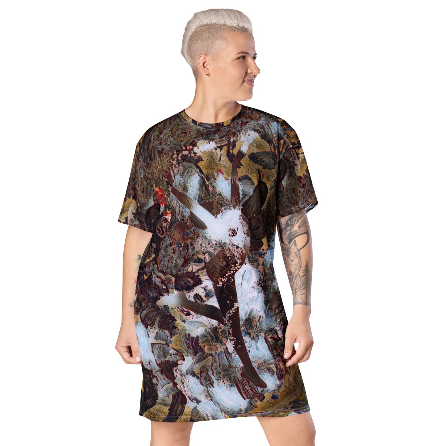 ANADYSIS ART T-shirt Dress by Gianneli-6