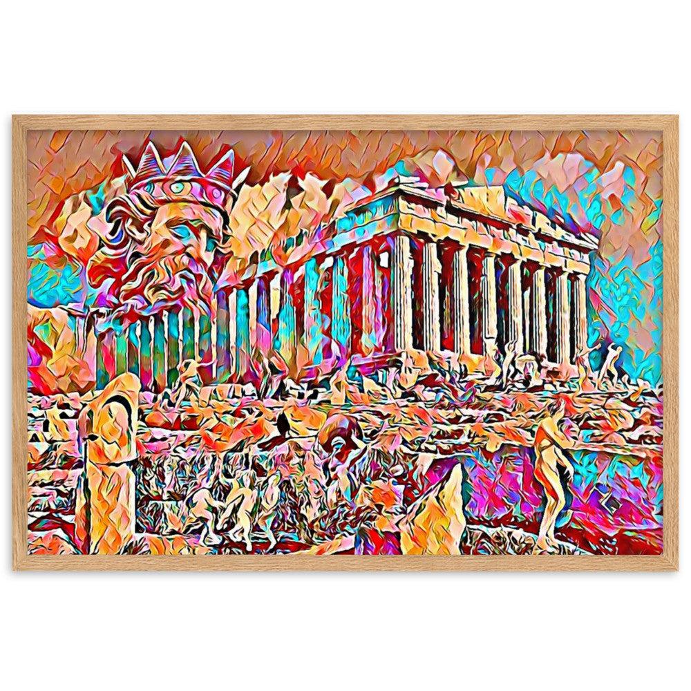 A SUNDAY UNDER ACROPOLIS V2 Superior Framed Poster-0