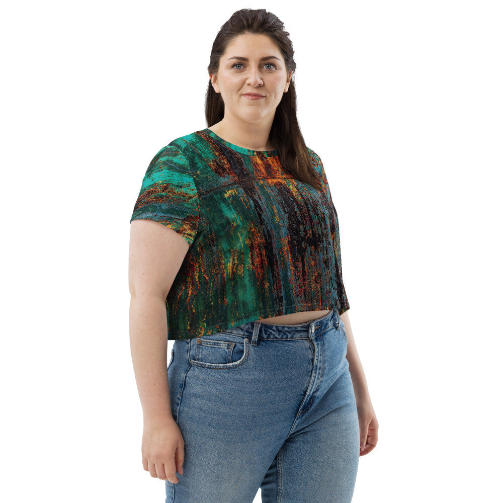 CLOCHARD Grunge Women's Crop Tee by Gianneli-8