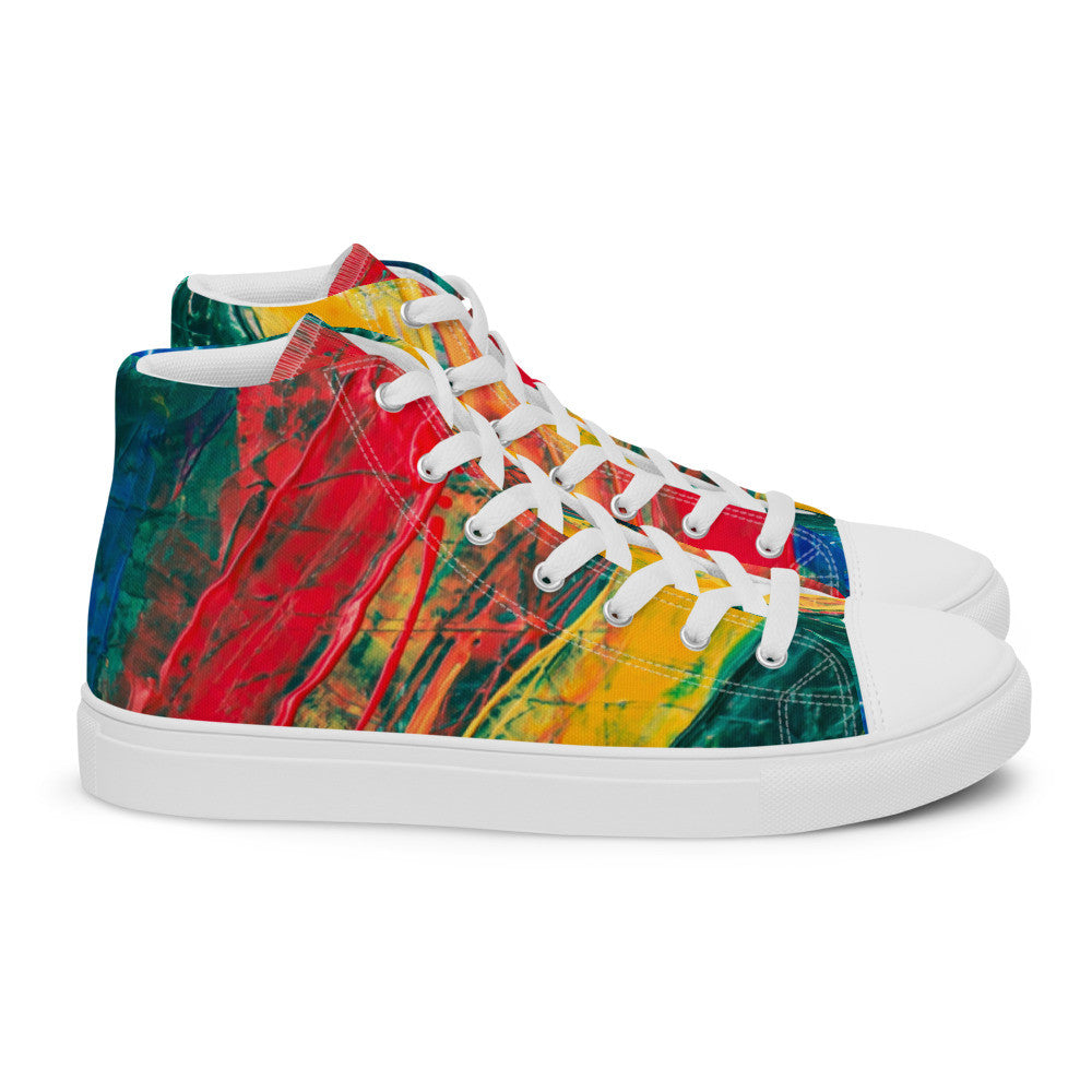 Gianneli Colours Handmade Men’s High Top Canvas Shoes-4