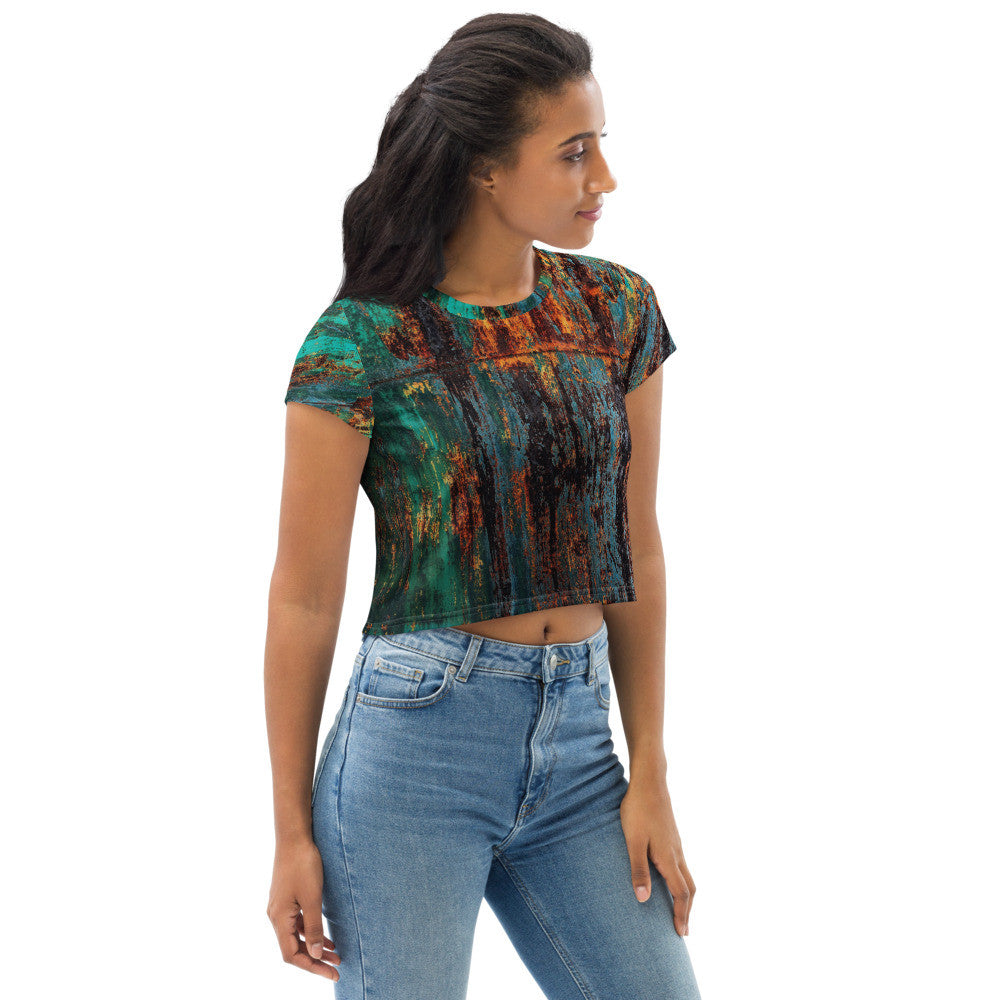 CLOCHARD Grunge Women's Crop Tee by Gianneli-5