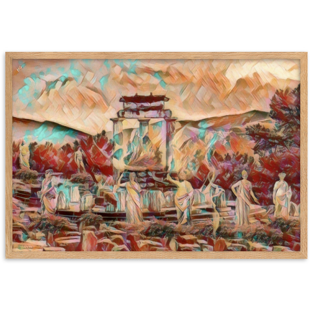 A SUNDAY AT THE ORACLE OF DELPHI Premium Framed Poster-0