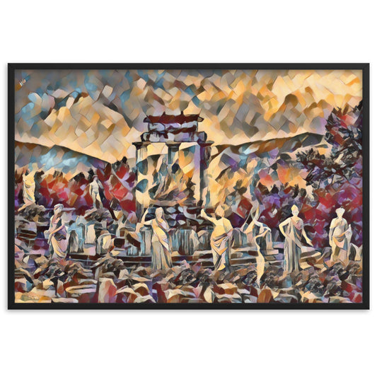 A SUNDAY AT THE ORACLE OF DELPHI Superior Framed Poster-0