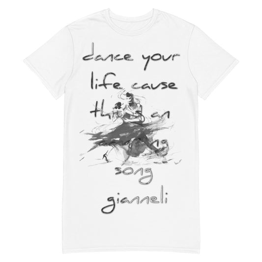 DANCE YOUR LIFE T-shirt Dress by Gianneli-0