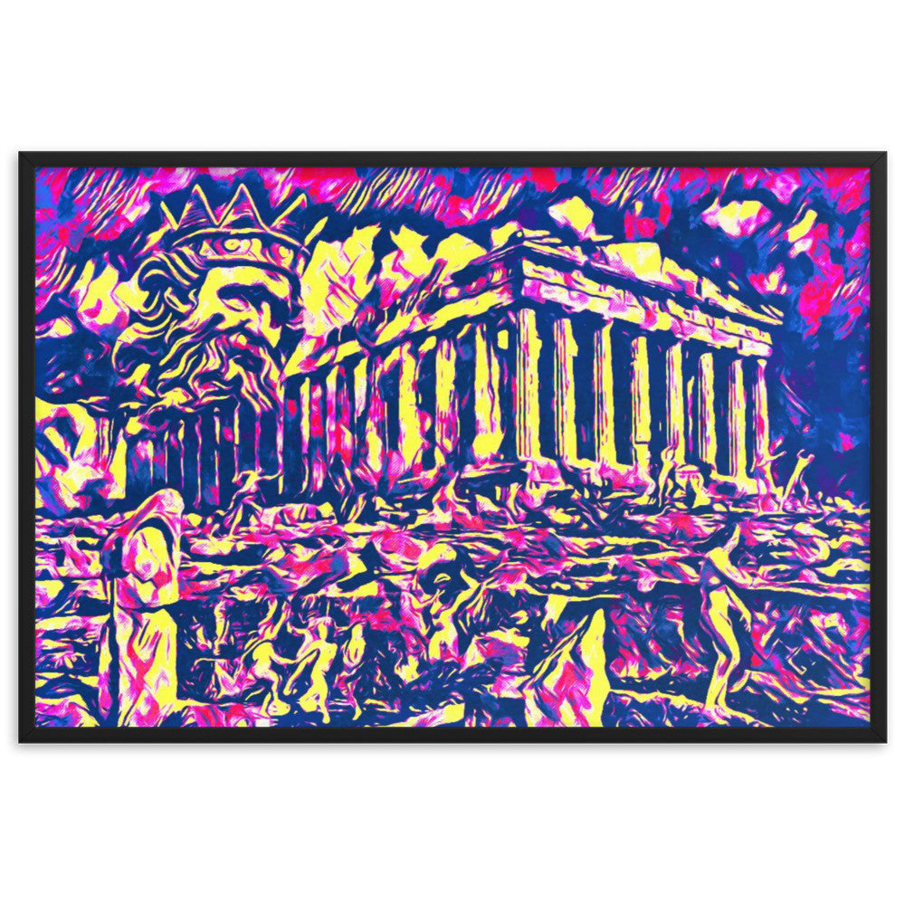 A SUNDAY UNDER ACROPOLIS V2 Superior Framed Poster-0