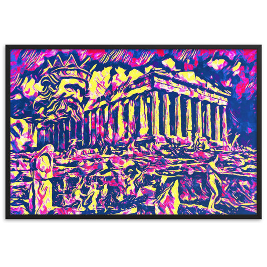 A SUNDAY UNDER ACROPOLIS V2 Superior Framed Poster-0