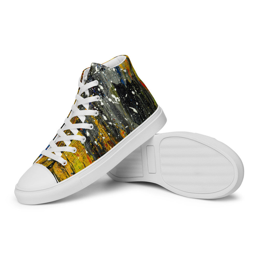 Gianneli Colours Handmade Men’s High Top Canvas Shoes-9