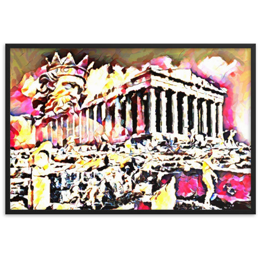 A SUNDAY UNDER ACROPOLIS V2 Superior Framed Poster-0