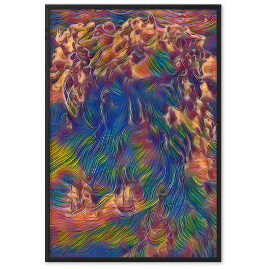 WHEN POSEIDON ASKED THE WAVES TO DANCE PREMIUM Framed Poster-0