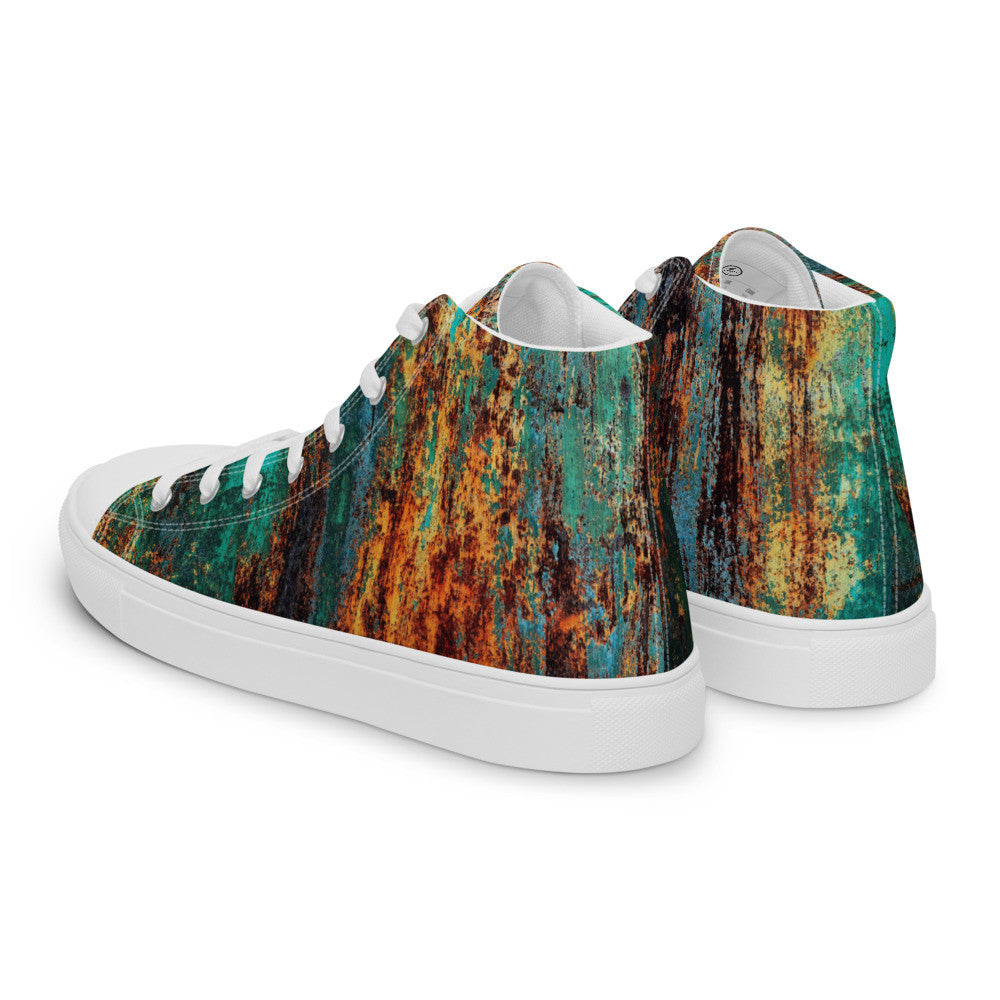 CLOCHARD Handmade Grunge Men’s High Top Canvas Shoes by Gianneli-2