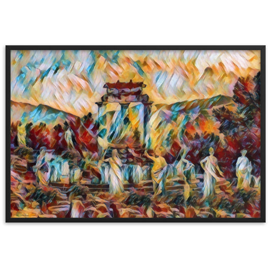 A SUNDAY AT THE ORACLE OF DELPHI Premium Framed Poster-0