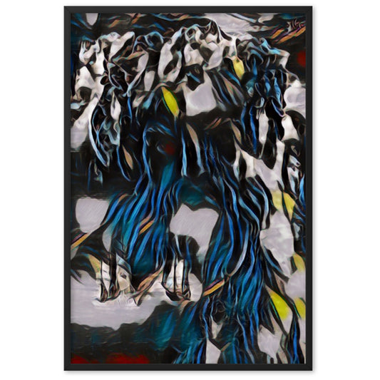 WHEN POSEIDON ASKED THE WAVES TO DANCE PREMIUM Framed Poster-0