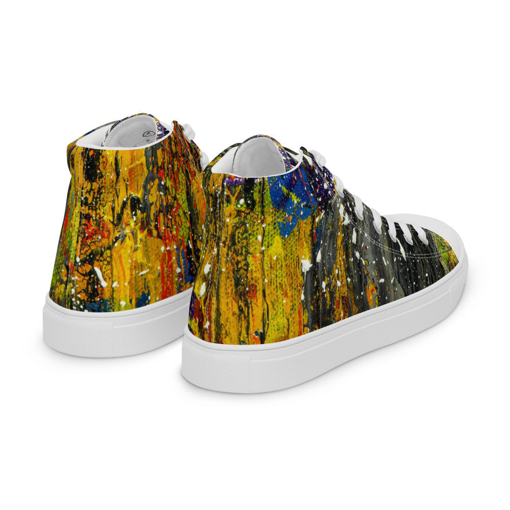 Gianneli Colours Handmade Men’s High Top Canvas Shoes-5