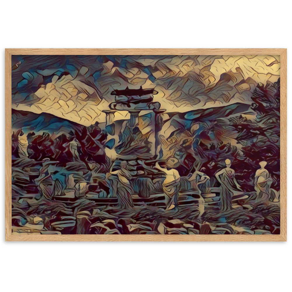 A SUNDAY AT THE ORACLE OF DELPHI Premium Framed Poster-0