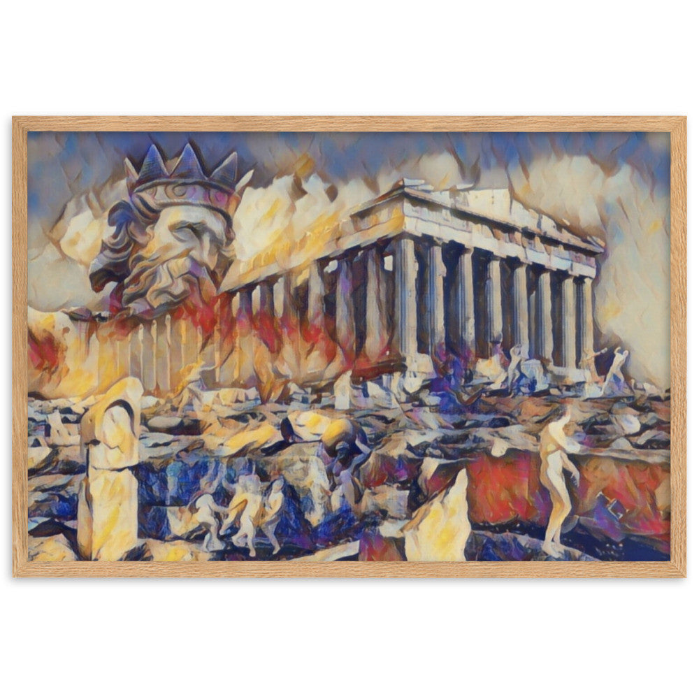 A SUNDAY UNDER ACROPOLIS V2 Premium Framed Poster-0