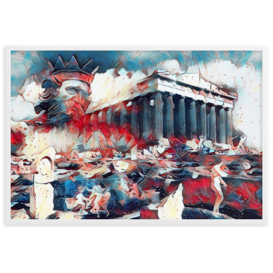 A SUNDAY UNDER ACROPOLIS V2 Premium Framed Poster-0