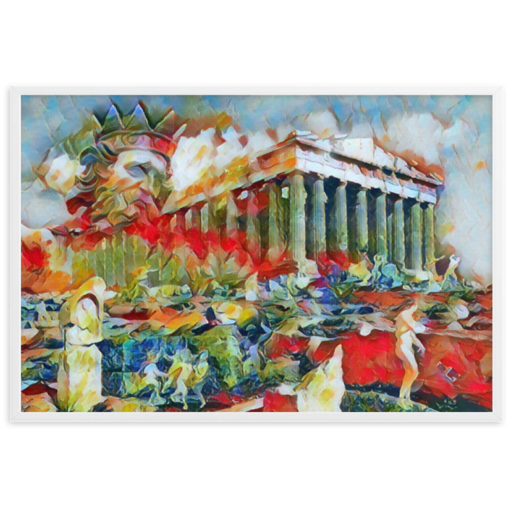 A SUNDAY UNDER ACROPOLIS V2 Premium Framed Poster-0