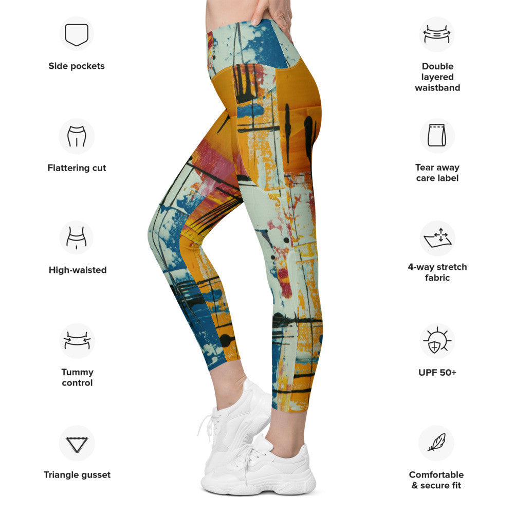 Gianneli Colours Leggings With Pockets-2