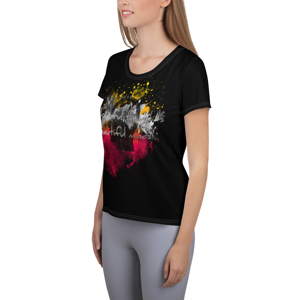 Beautiful Minds Women's Athletic T-shirt by Gianneli-3