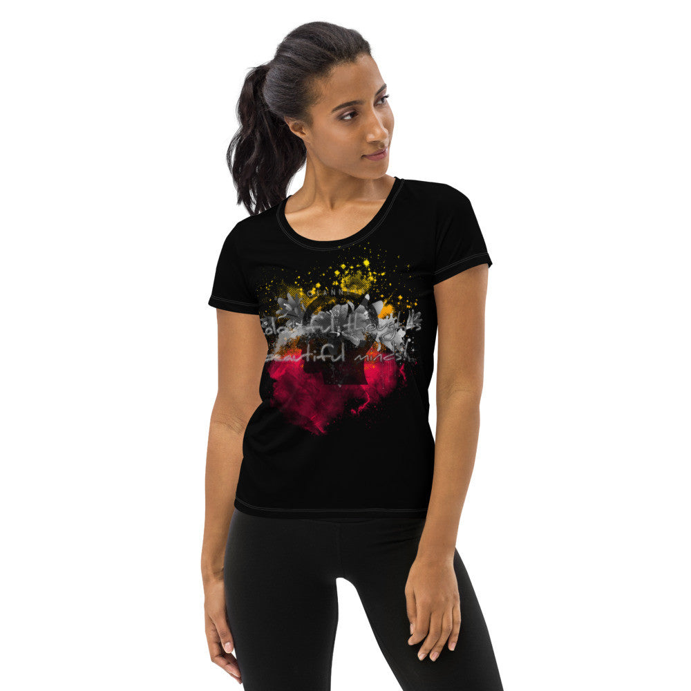 Beautiful Minds Women's Athletic T-shirt by Gianneli-4