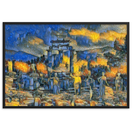 A SUNDAY AT THE ORACLE OF DELPHI Premium Framed Poster-0