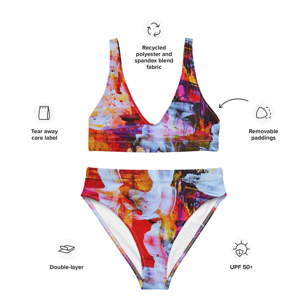 Gianneli Colours Recycled High Waisted Bikini-8