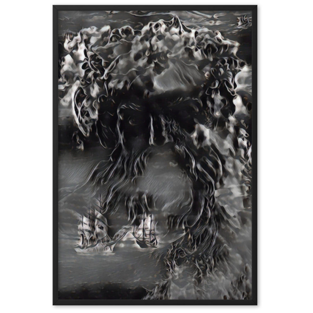 WHEN POSEIDON ASKED THE WAVES TO DANCE PREMIUM Framed Poster-0