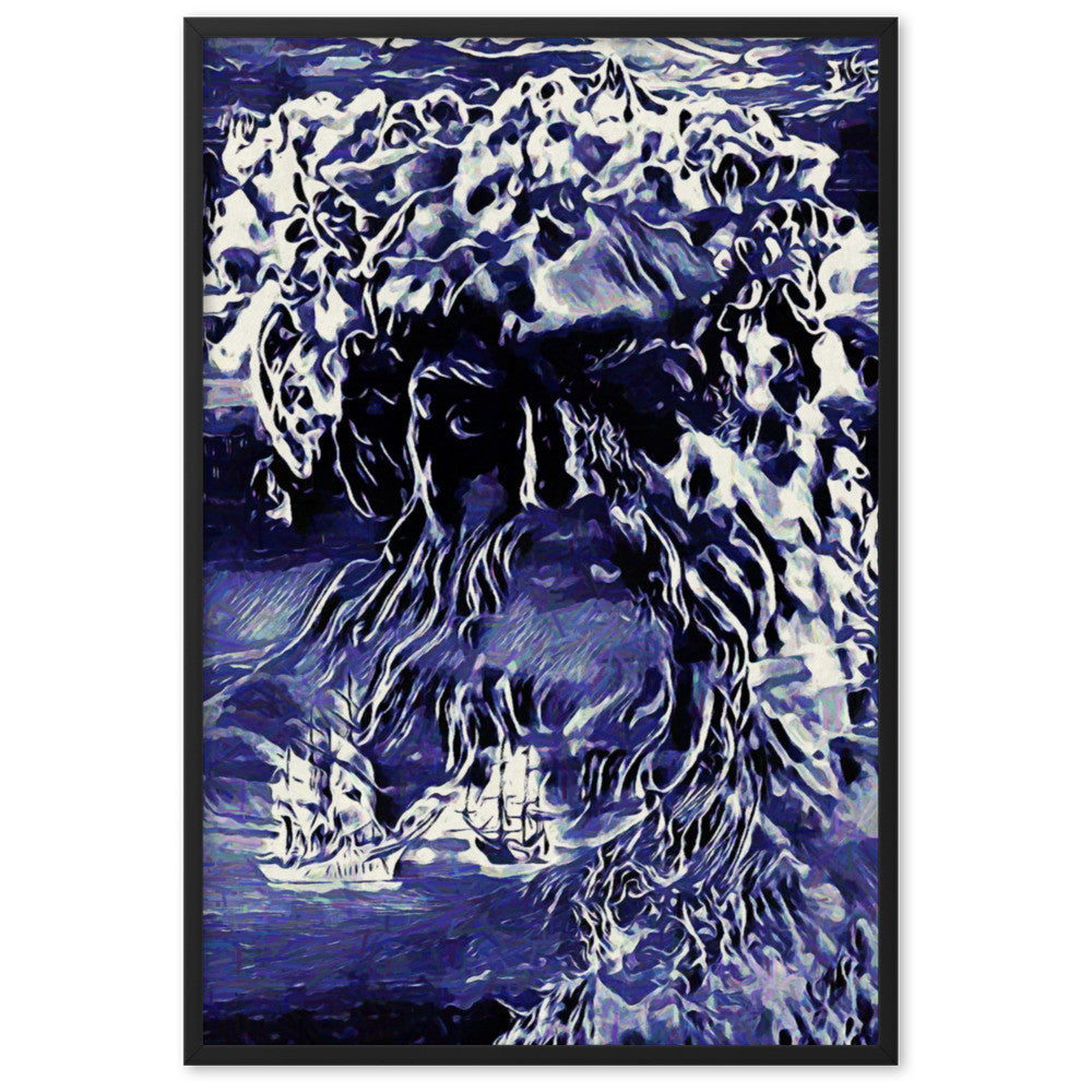 WHEN POSEIDON ASKED THE WAVES TO DANCE Superior Framed Poster-0