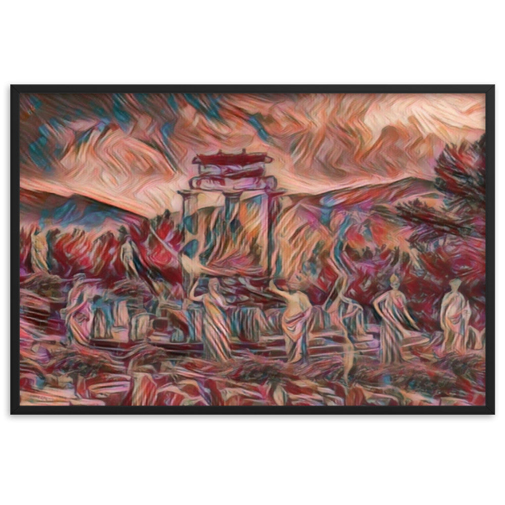 A SUNDAY AT THE ORACLE OF DELPHI Premium Framed Poster-0