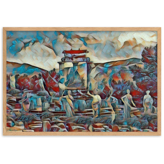 A SUNDAY AT THE ORACLE OF DELPHI Premium Framed Poster-0