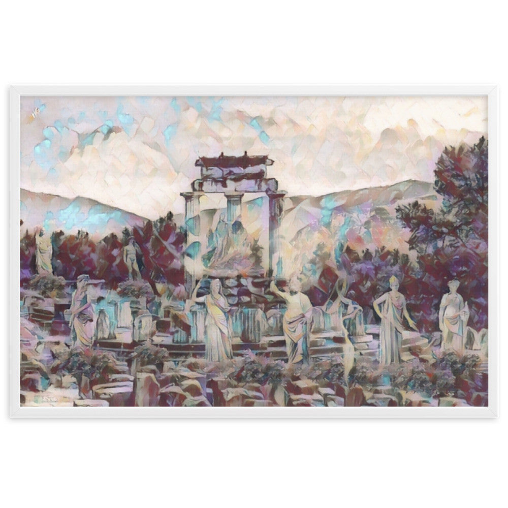 A SUNDAY AT THE ORACLE OF DELPHI Premium Framed Poster-0