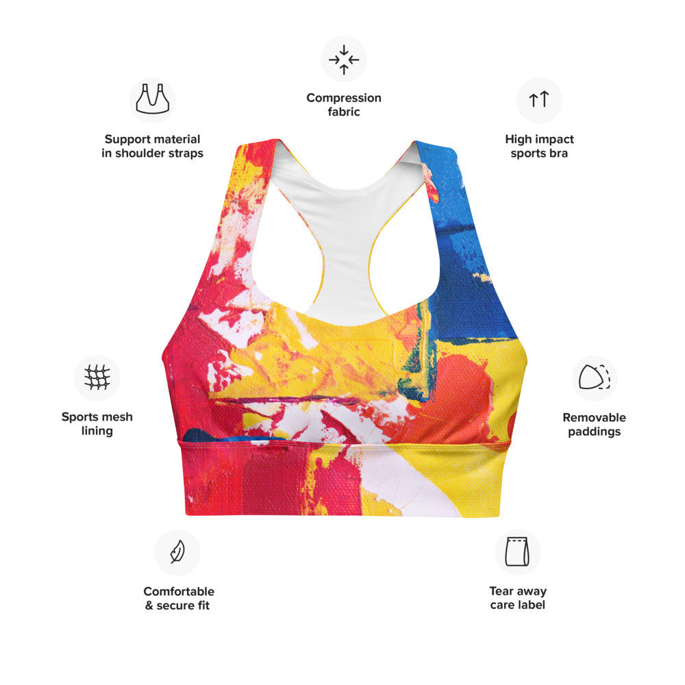 Gianneli Colours Longline Sports Bra-2