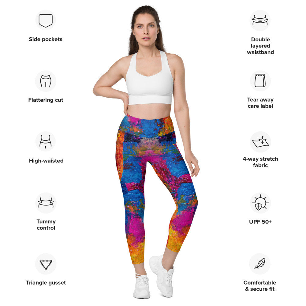 Gianneli Colours Leggings With Pockets-3