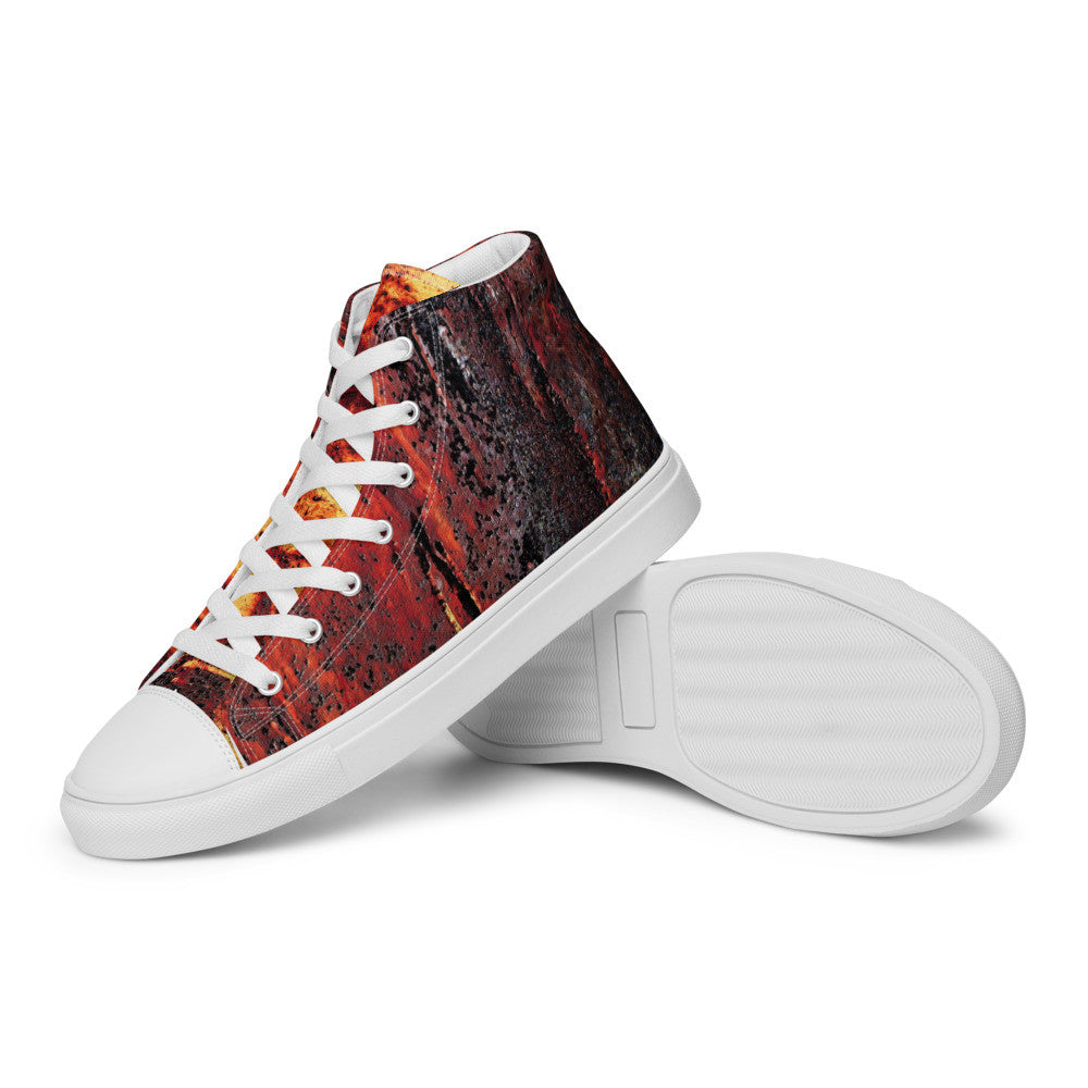 CLOCHARD Handmade Grunge Men’s High Top Canvas Shoes by Gianneli-11