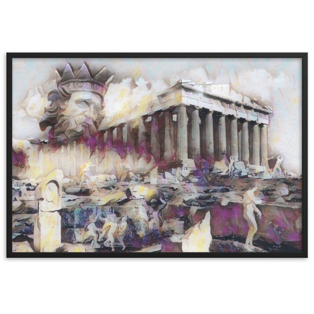 A SUNDAY UNDER ACROPOLIS V2 Premium Framed Poster-0