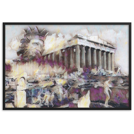 A SUNDAY UNDER ACROPOLIS V2 Premium Framed Poster-0