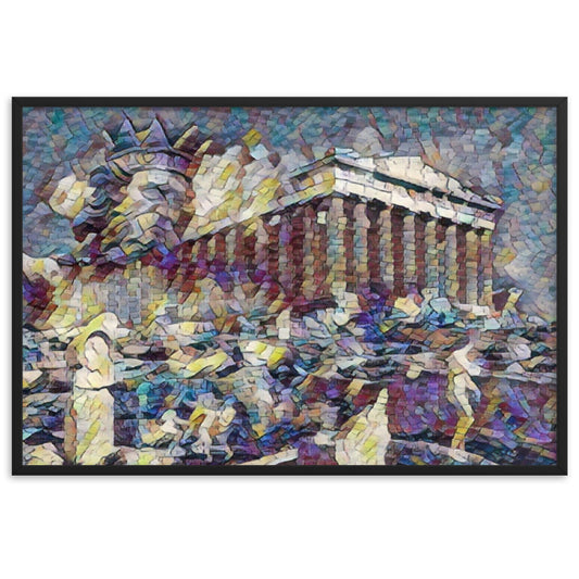 A SUNDAY UNDER ACROPOLIS V2 Premium Framed Poster-0